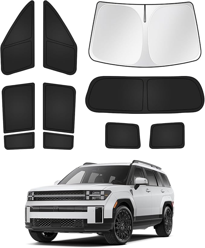 Sunshades for Hyundai Santa Fe 2024 2025 2026 Accessories Windshield Sun Shade by Canvcle