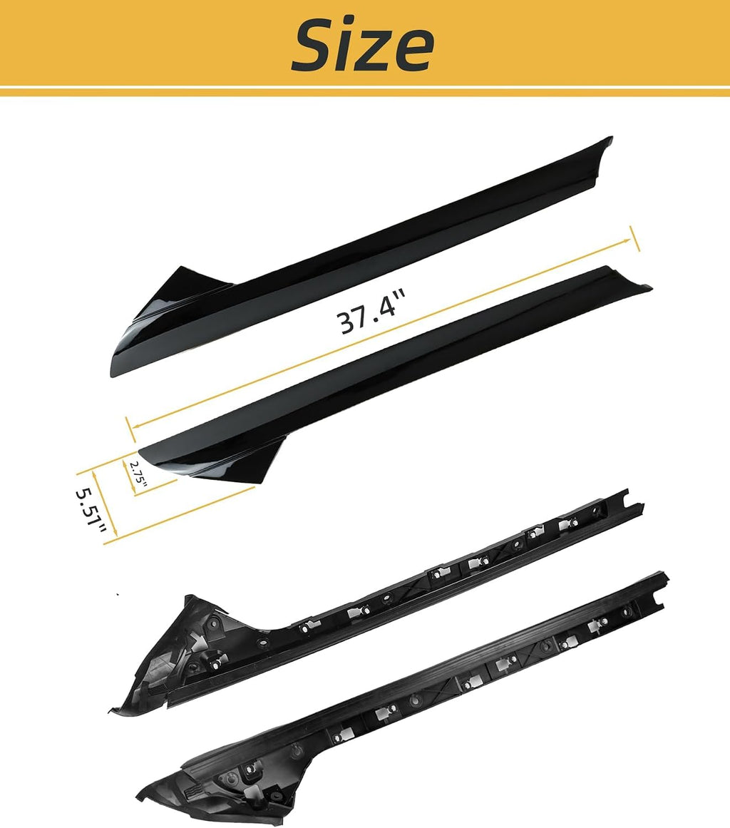 Flecto 2-Pack A-Pillar Molding Trim Outer & Inner Brackets Front Left & Right Pair Compatible with Ford Explorer 2011-2019, Replaces 926-450 926-451