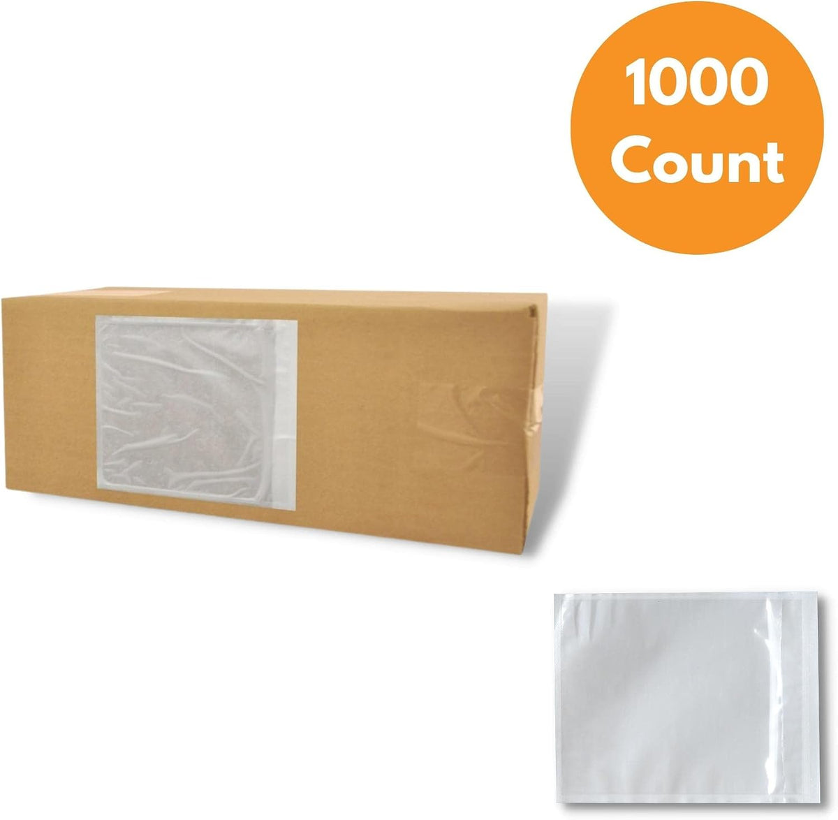 psbm 1000 pcs 7 x 10 inch clear, side view
