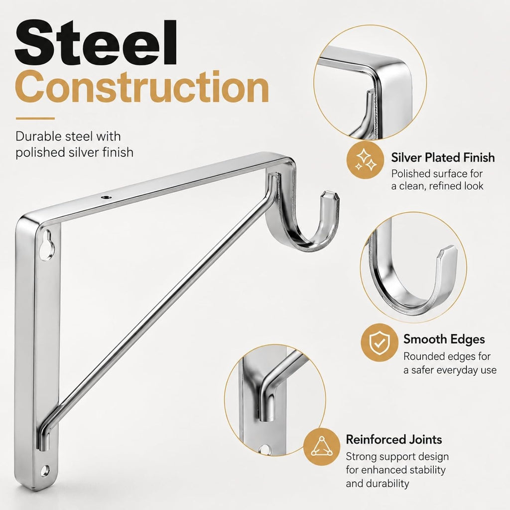 heavy duty closet rod brackets holder 11 x, package contents