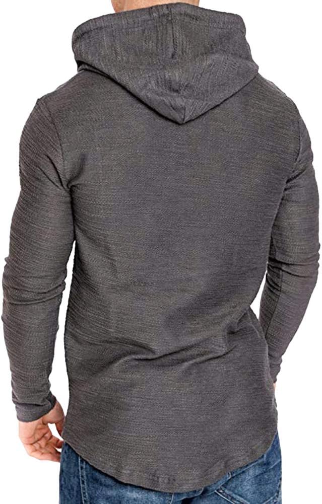 Lexiart Mens Fashion Athletic Hoodies Sport Sweatshirt Solid Color Fleece - Image 5