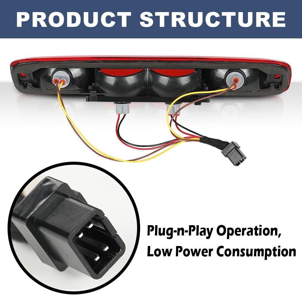 PIT66 3rd Brake Light, Fit 1999-2006 Chevy Silverado GMC Sierra 1500 2500 3500 & HD