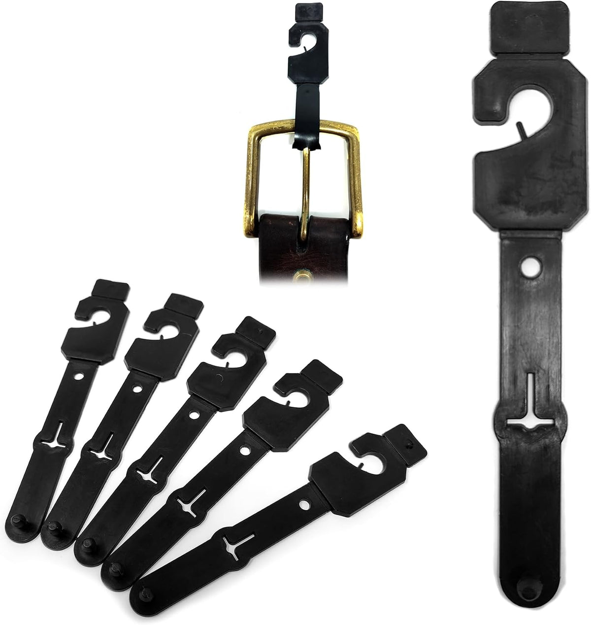 black belt hangers for retail - economic plastic, main product view