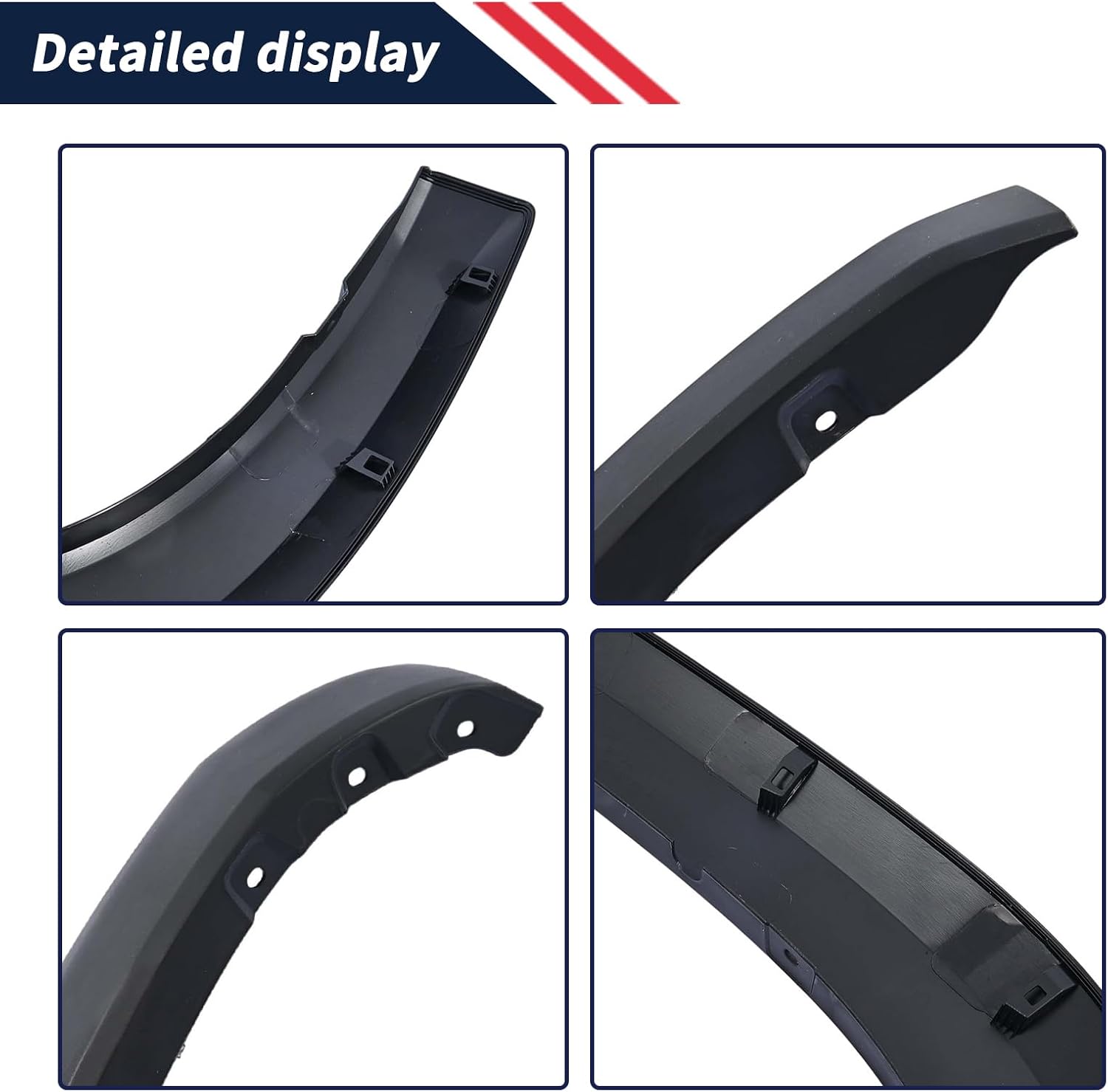 7587304090 7587404090 Rear Fender Flares Wheel Cover Driver ＆ Passenger Side Fit for Toyota Tacoma Pickup 4-Door 2016-2023, Wheel Arch Protector Trim Opening Molding TO1790111 TO1791111