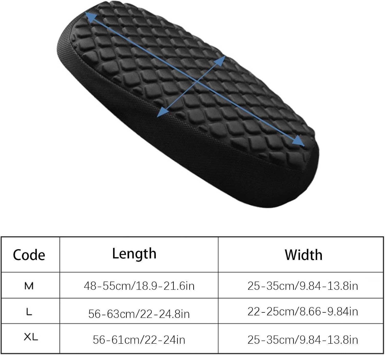 Seat Cushion Motorcycle - Breathable Seat Cushion - 3D Honeycomb Structure Breathable Motorcycle Rear Pad for Long Rides