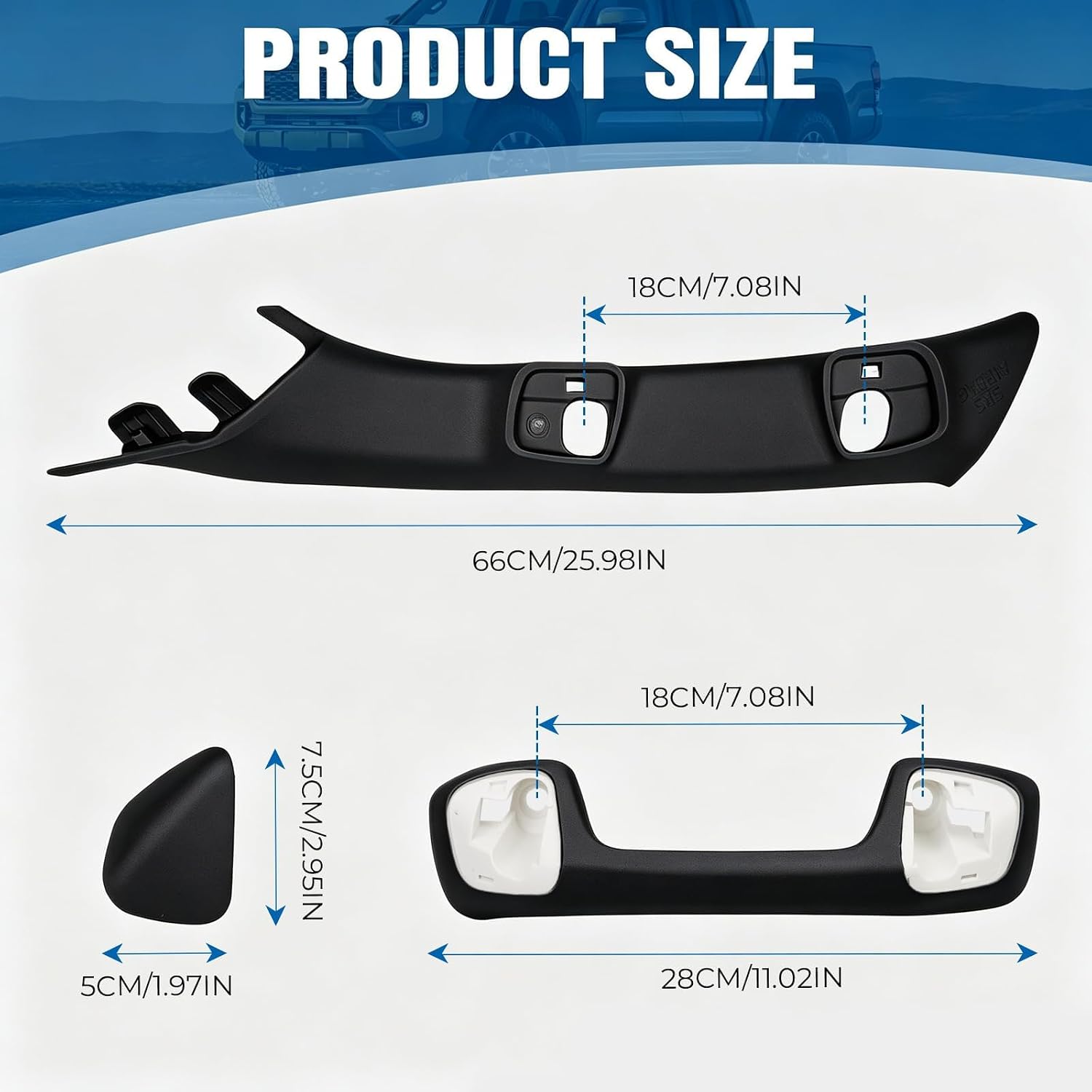 Driver Side A-Pillar Grab Handle Compatible with Toyota Tacoma 4th Gen 2024-2026