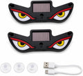 Solar Devil Eyes LED Car Window Light, Wireless No Drill Solar Powered Demon Eyes Warning Lights for Cars Windshield Rear Window, Waterproof LED Eyes Animated for Trucks/SUVs/RV/Vans, 2 Pack (T1-RYW)