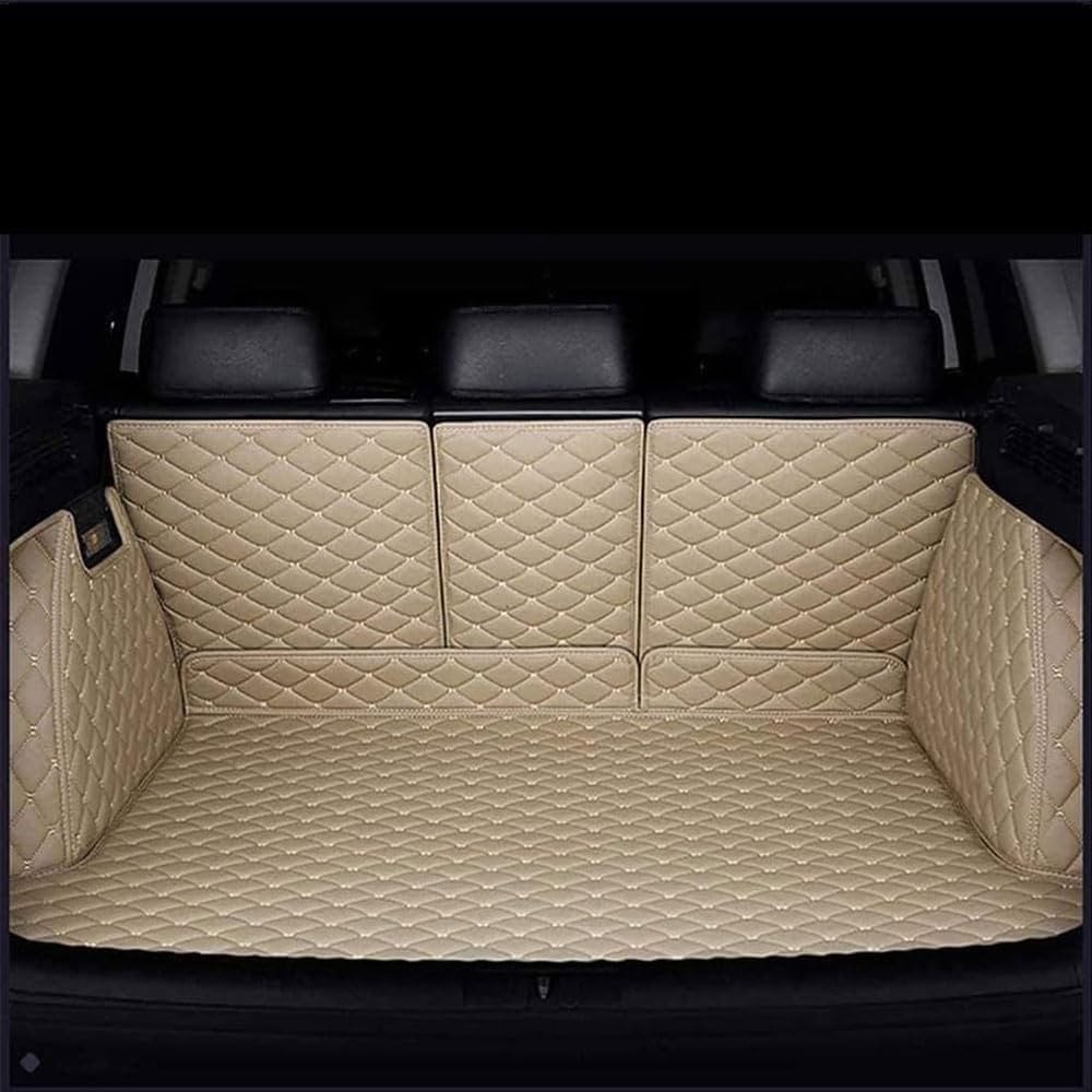 Car Full Coverage Boot Liner for Suzuki Jimny 2018-2023 2024 2025, Antislip Carpets Anti-Scratch Leather Rear Trunk Protector Mat,A/Beige