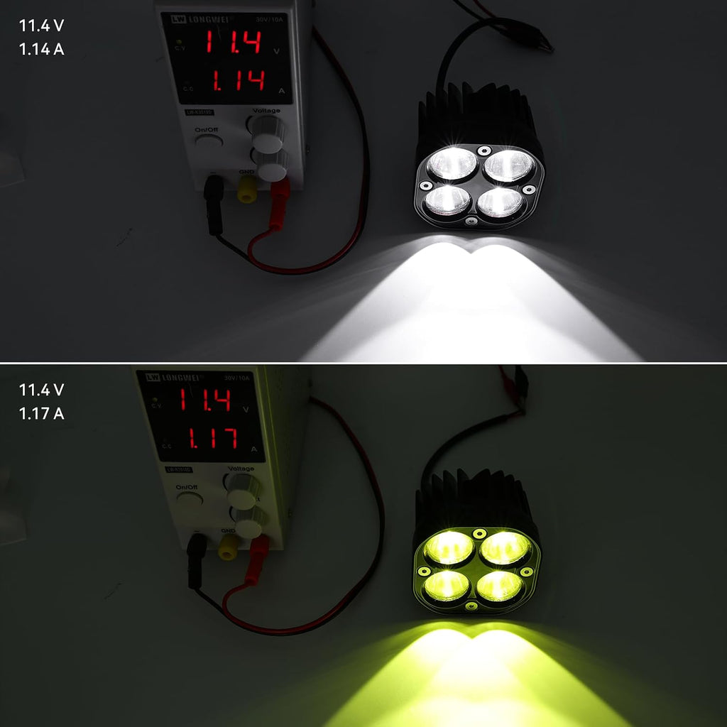 motorcycle driving lights white led pods lights 3’’, package contents