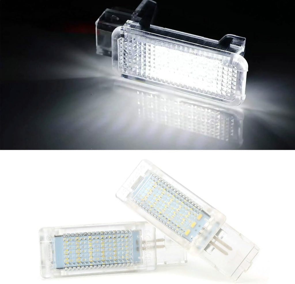 2Pcs LED Footwell Glove Box Interior Light Replacement 7L0947415 1KD947415 for VW Jetta Caddy Passat Tiguan Scirocco Under Door Glove Lamp