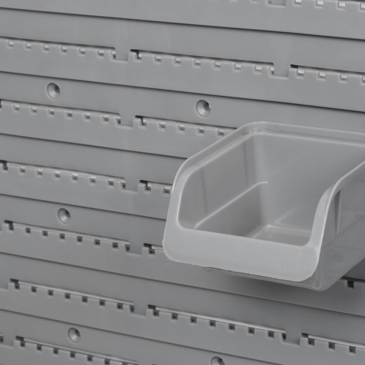 durhand wall mounted storage bins pegboard tool organizer on a desk or shelf