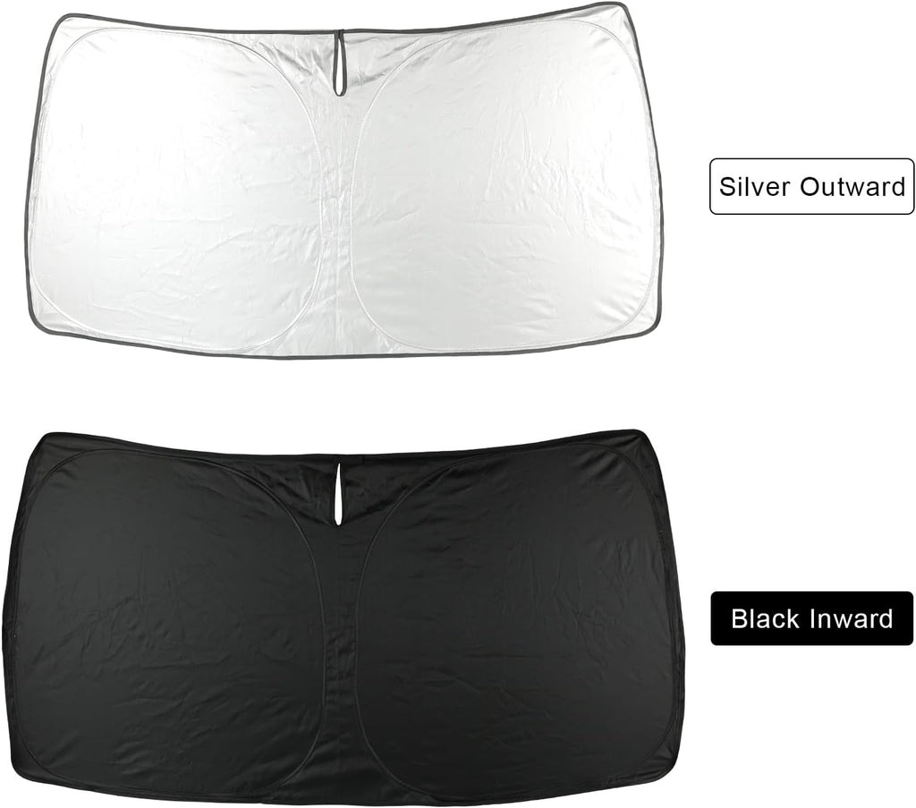 Foldable Windshield Sun Shade for Ford Transit Van 2015-2026 | Custom Fit Transit Van XL, Wagon XL, Wagon XLT Cargo Front Windshield Sunshade Heat Shield Reflector Cover