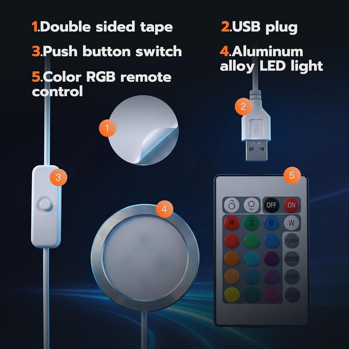 rgb led lamp kit 001 for bambu lab on a desk or shelf