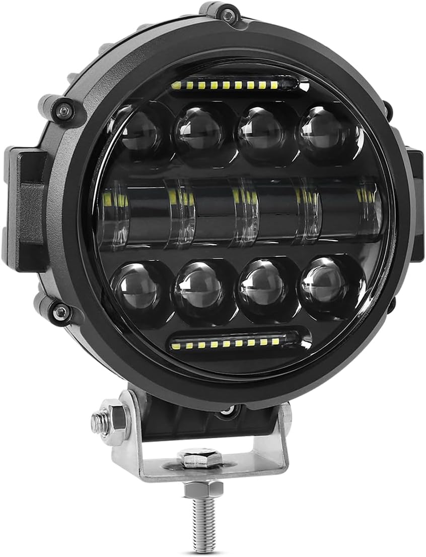 bestzheyu 2pcs 7 inch round led off road, main product view