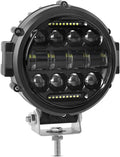 bestzheyu 2pcs 7 inch round led off road, main product view