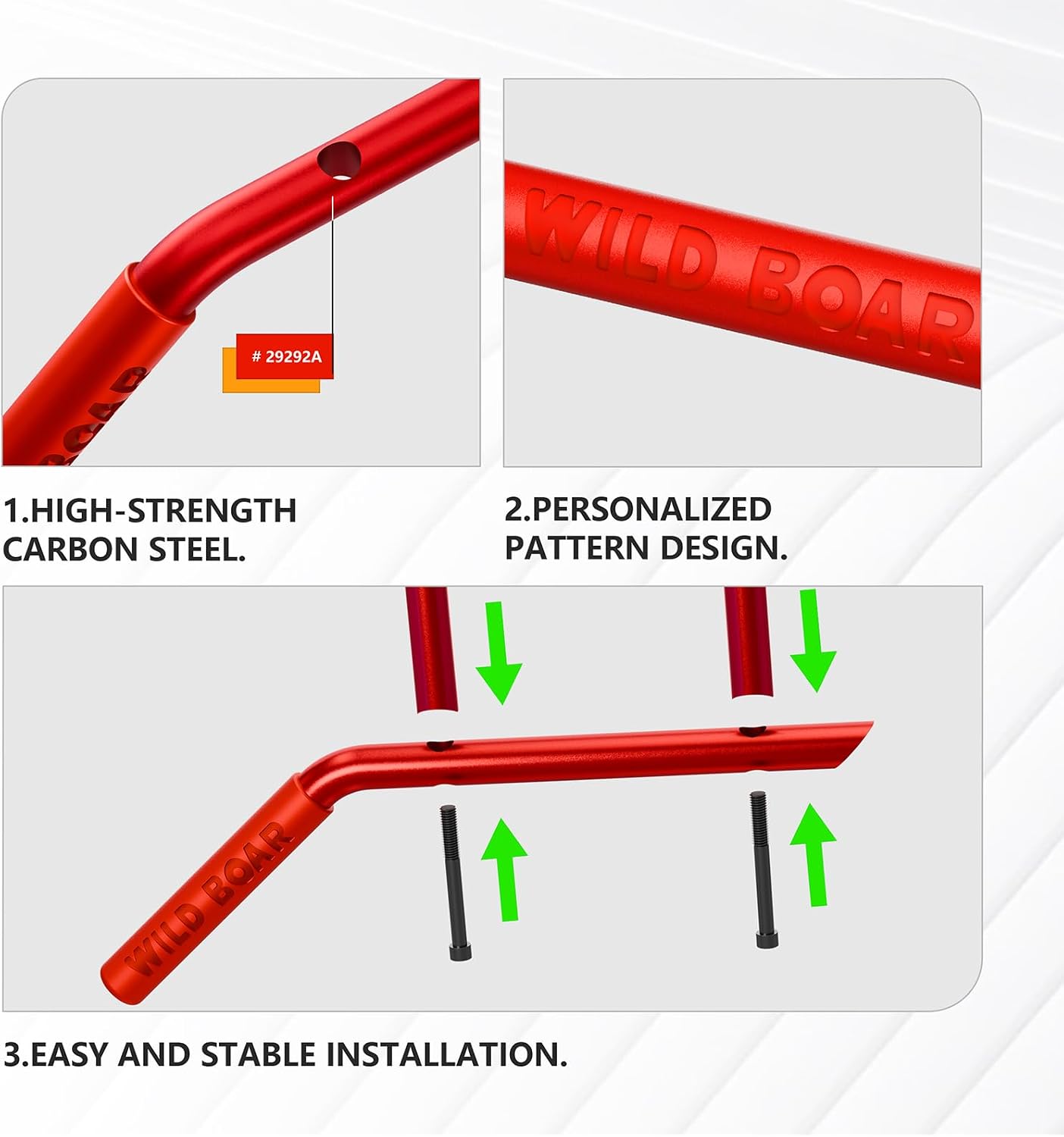 YZONA Front & Rear Grab Handle Kit Compatible with 2007-2018 Jeep Wrangler JK JKU Rubicon Sport Sahara Aluminum Alloy Grab Bar Roll Bar Assist Grips Red