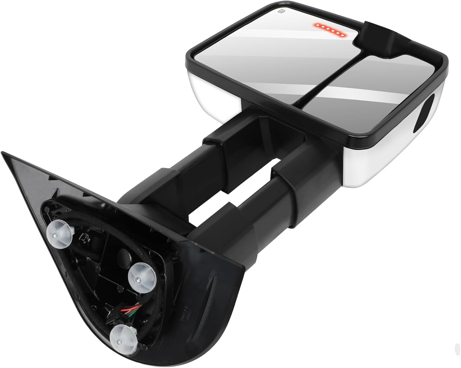 Tow Mirrors Pair suitable for 2007-2014 For Chevy Silverado For GMC Sierra 1500/2500 HD/3500 with Power Adjusted Heated LED Turn Signal Running Width Light BlackTowing Mirrors