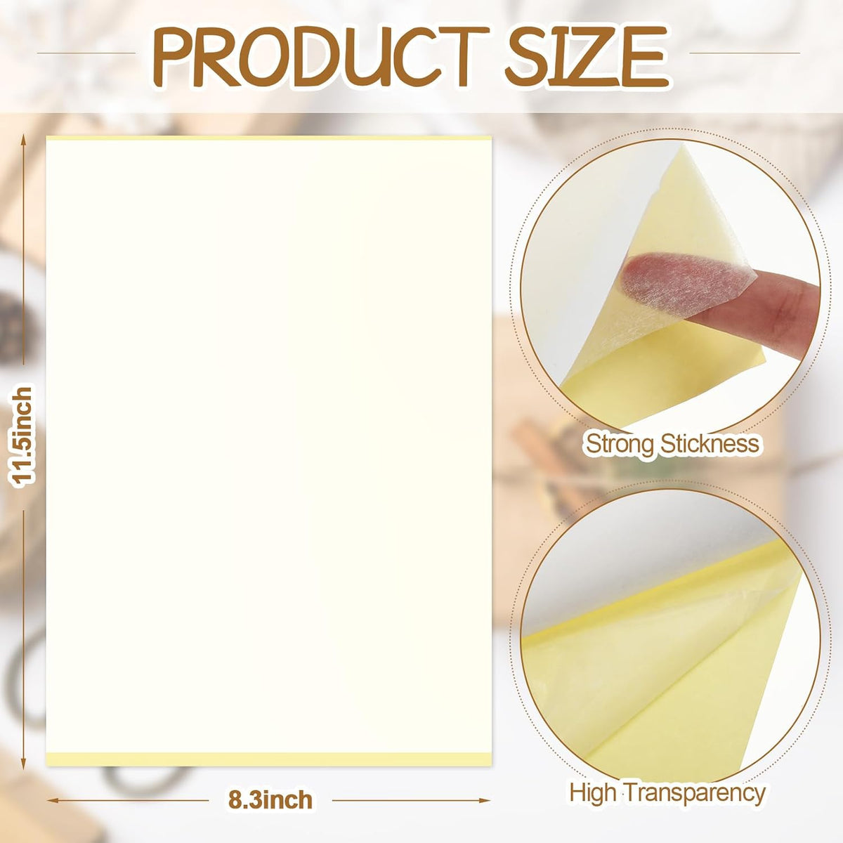 yeaqee 100 pcs a4 size double sided adhesive shown in use