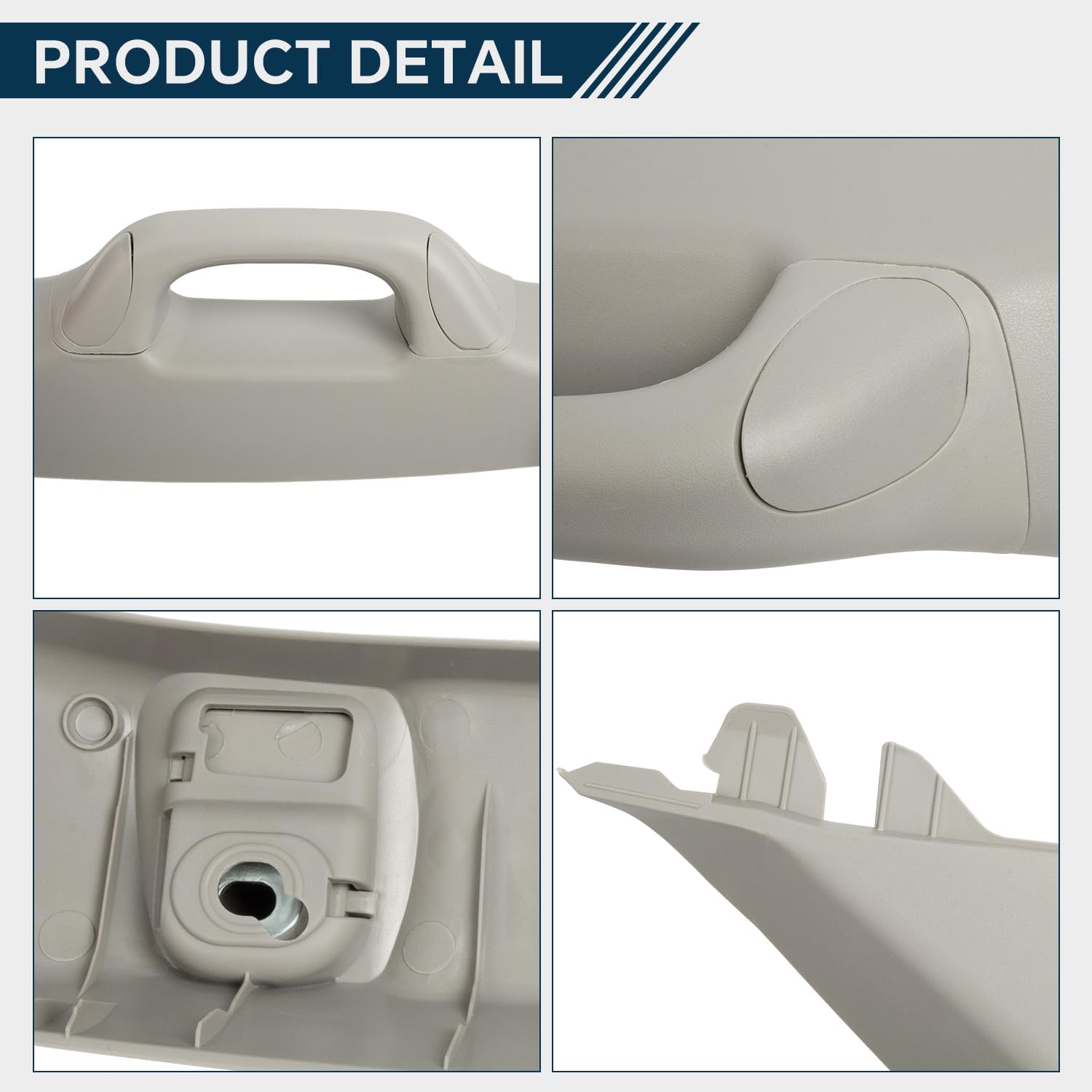Upgrade Driver Side A-Pillar Trim Panel Grab Handle Compatible with Toyota 2007-2021 Tundra 2008-2022 Sequoia Interior Front Pillar Garnish Assist Handle Replace 62220-0C060-B0 62220-0C050-B0 (Gray)