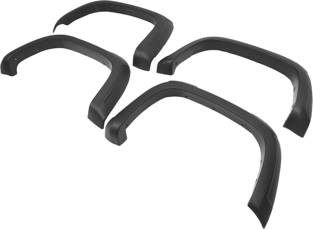 ALMULOO 4Pcs Fender Flares Compatible with 2015-2021 Chevy Chevrolet Colorado w/ 5.1' Short Bed Wheel Arch Covers Plastic(PP) Textured Black