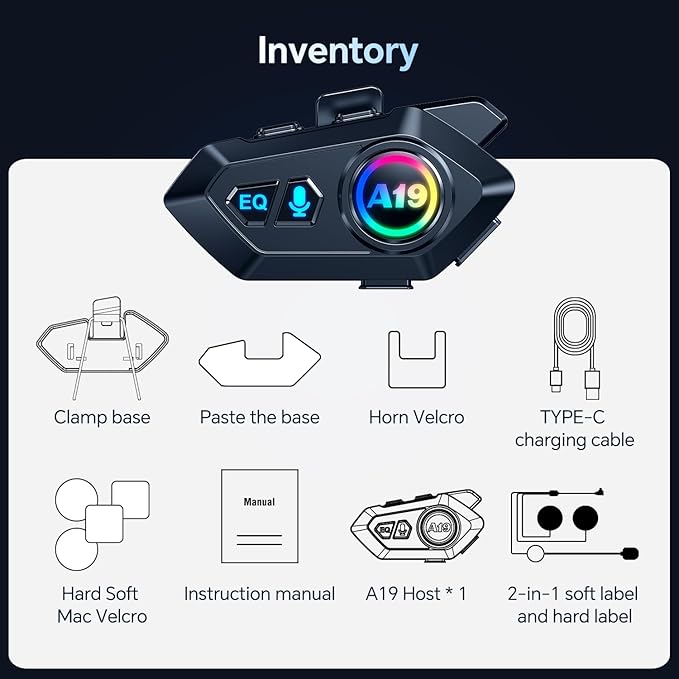 Motorcycle Helmet Bluetooth Headset, Cool RGB Dazzling Lights Motorbike Helmet - Image 10