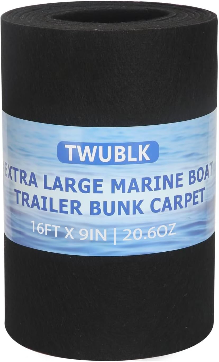 16in x 16ft Extra Large Boat Trailer Bunk Carpet - Marine Grade Padding for Boat Trailers Jet Ski Ramps Garages Docks Bunk Board Carpet