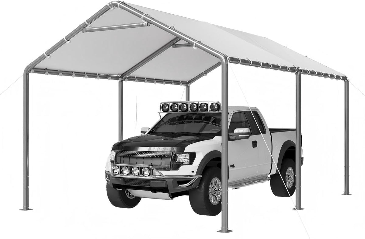 aoxun 10x15 carport heavy duty carport potable car, main product view