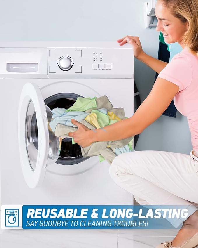 Microfiber Cleaning Cloth-50Pcs Ultra Soft Highly Absorbent Rags - Image 5
