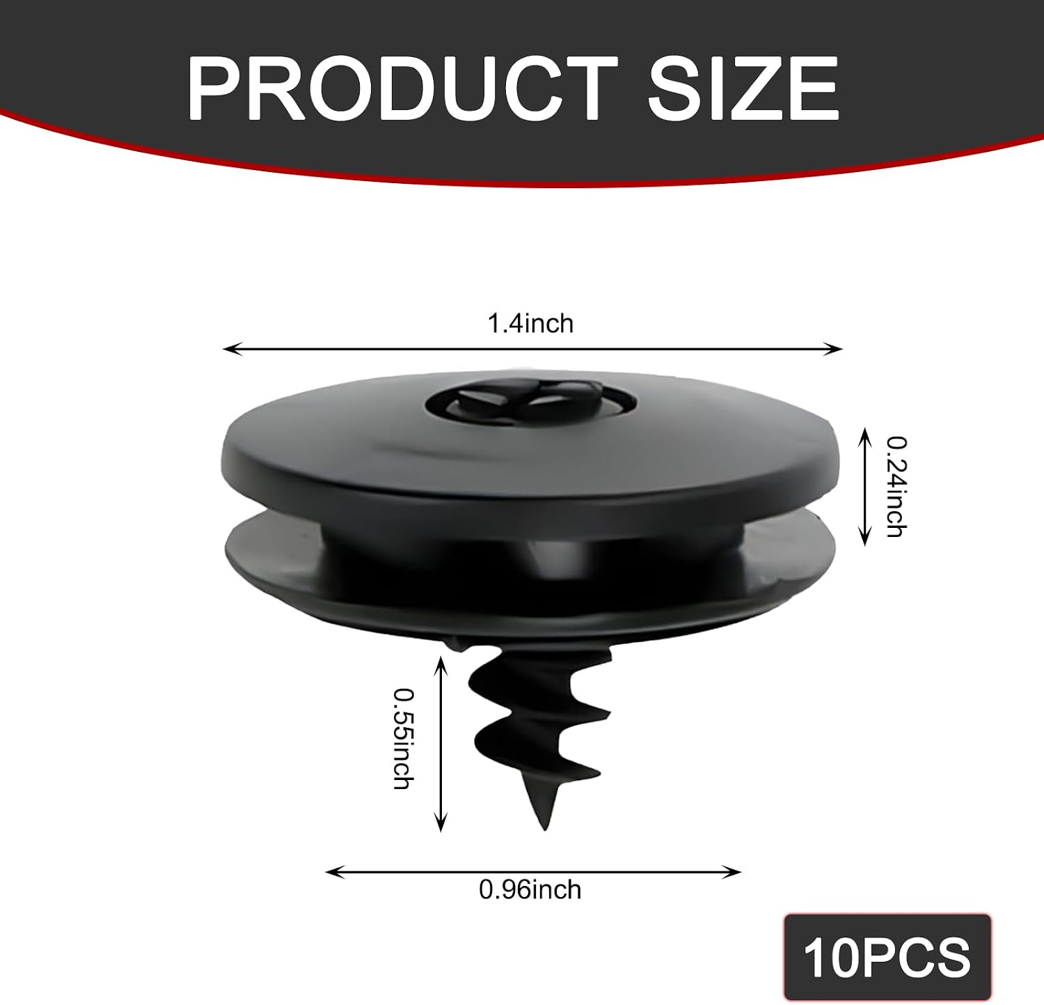 Pack-10 Car Carpet Fixers, Non-Slip Plastic Car Mat Screws, Compact Carpet Floor Mat Anti-Shift Clips, Suitable for Most Cars, Trucks (Black)
