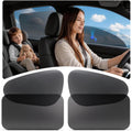 Static Cling Car Window Shades 4 PCS, Roll Windows Down, for Most Cars | Car Window Covers for Front & Rear Side Window | No Glue No Residue | 99% UV Block | Sun Blocker for Driver, Baby, Kids