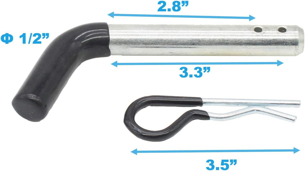 X-Haibei Trailer Towing Hitch Pin and Clip 1/2 inch Diameter fit Class I and II Hitches, 1 Pack
