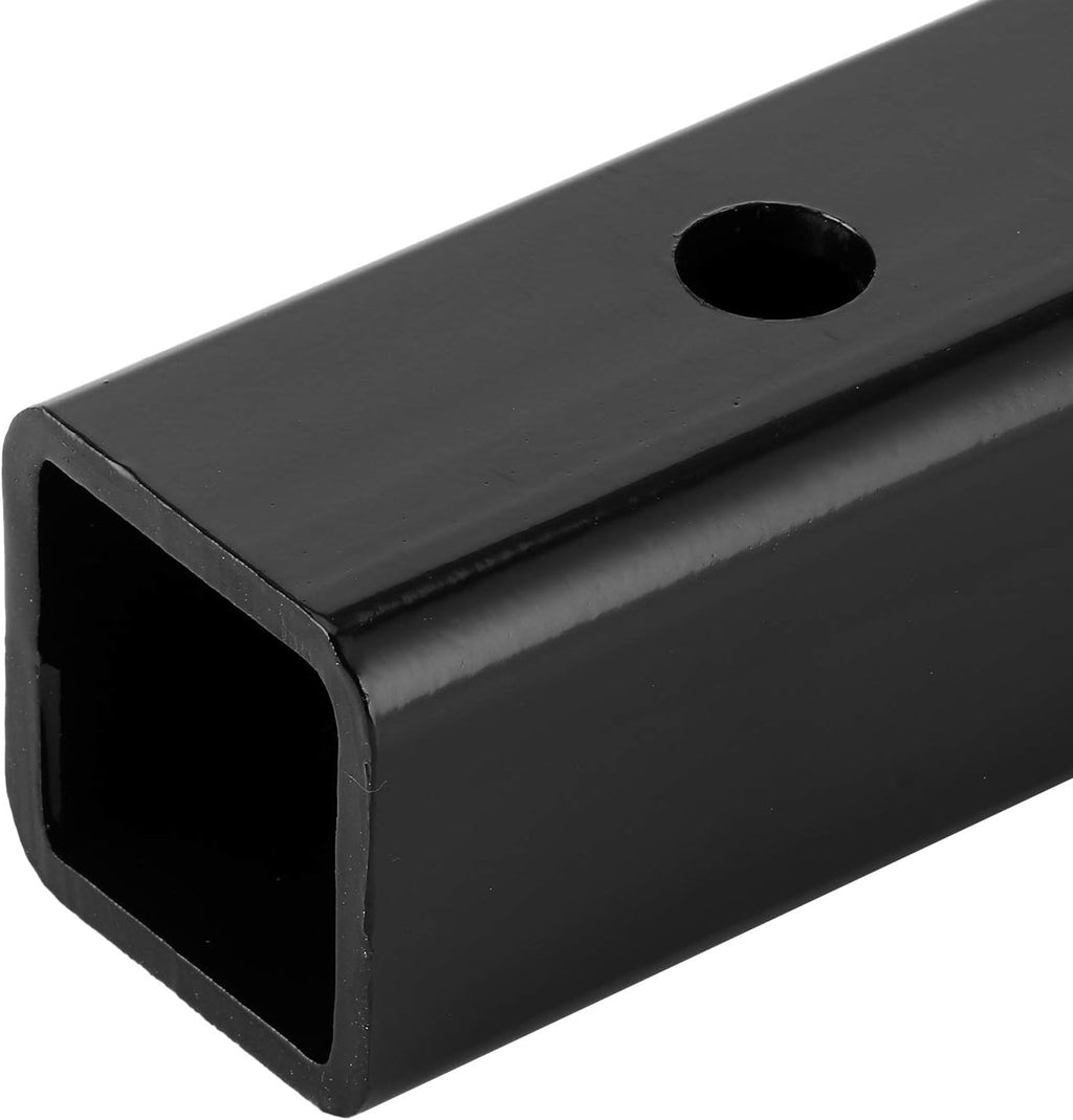 Generic 12in Towing Extender Steel Trailer Hitch for Class 3/4 2in Receiver - 500lbs Capacity, Perfect for Cargo Racks