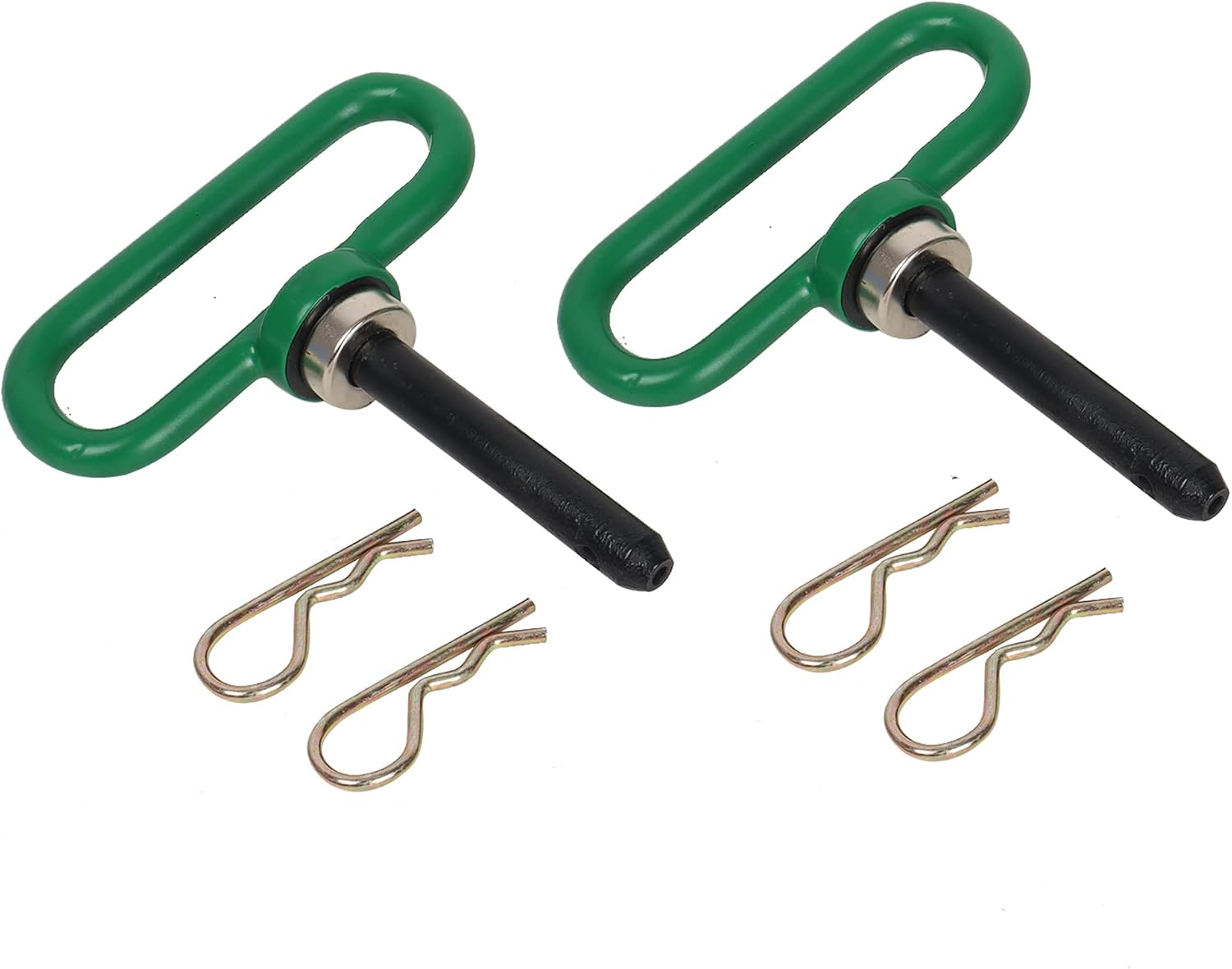 Lawn Mower Magnetic Hitch pin with Clip Ultra Strong Neodymium Magnet Trailer Gate Pin for Simple One Handed Hook On & Off -2pack
