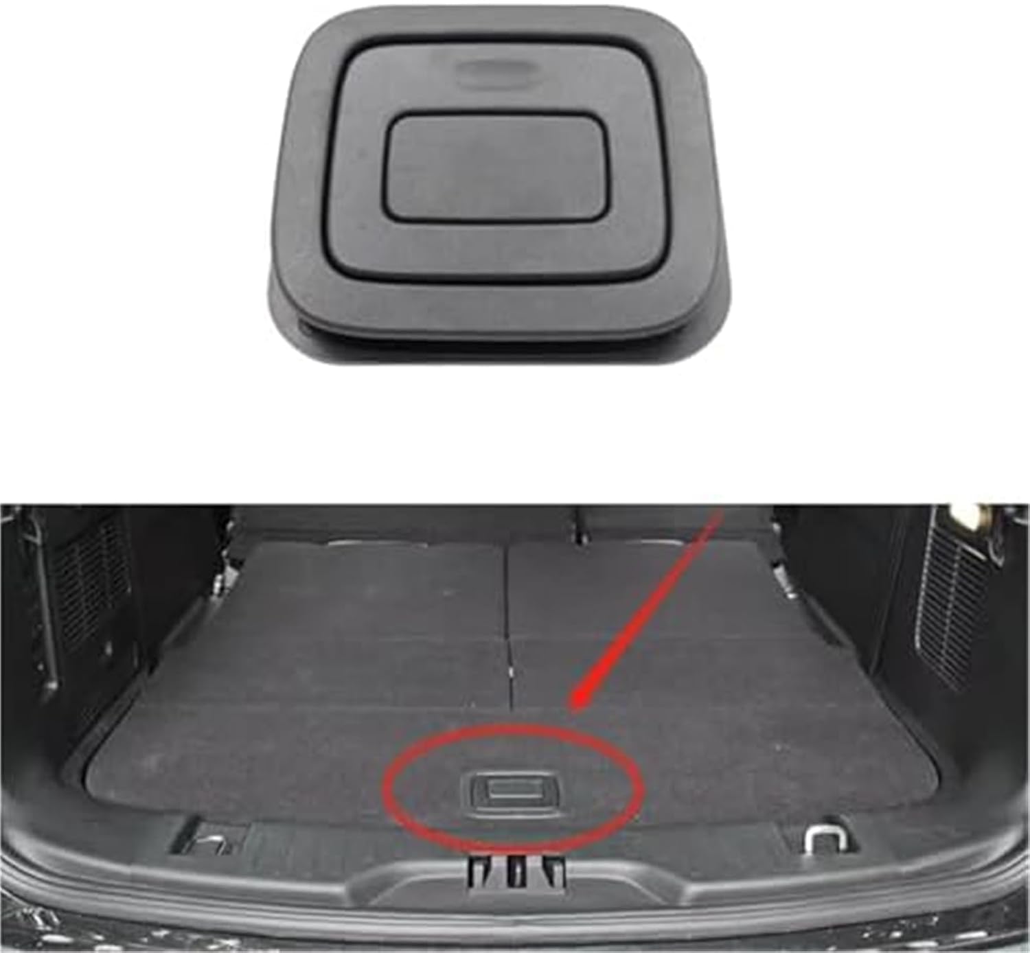 Car Rear Floor Cushion Cover Tail Trunk Plate Mat Handle Compatible with Lincoln for Continental 2015-2020 Mkx 2020-2022 for Aviator 2020