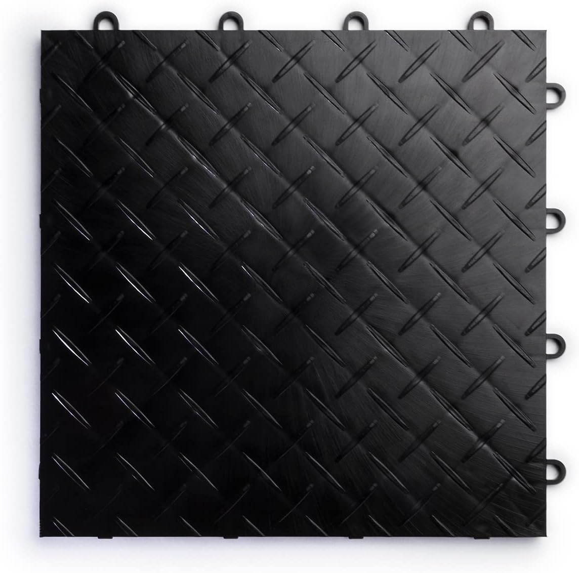 Big Floors RaceDeck Diamond Plate Design, Durable Interlocking Modular Garage