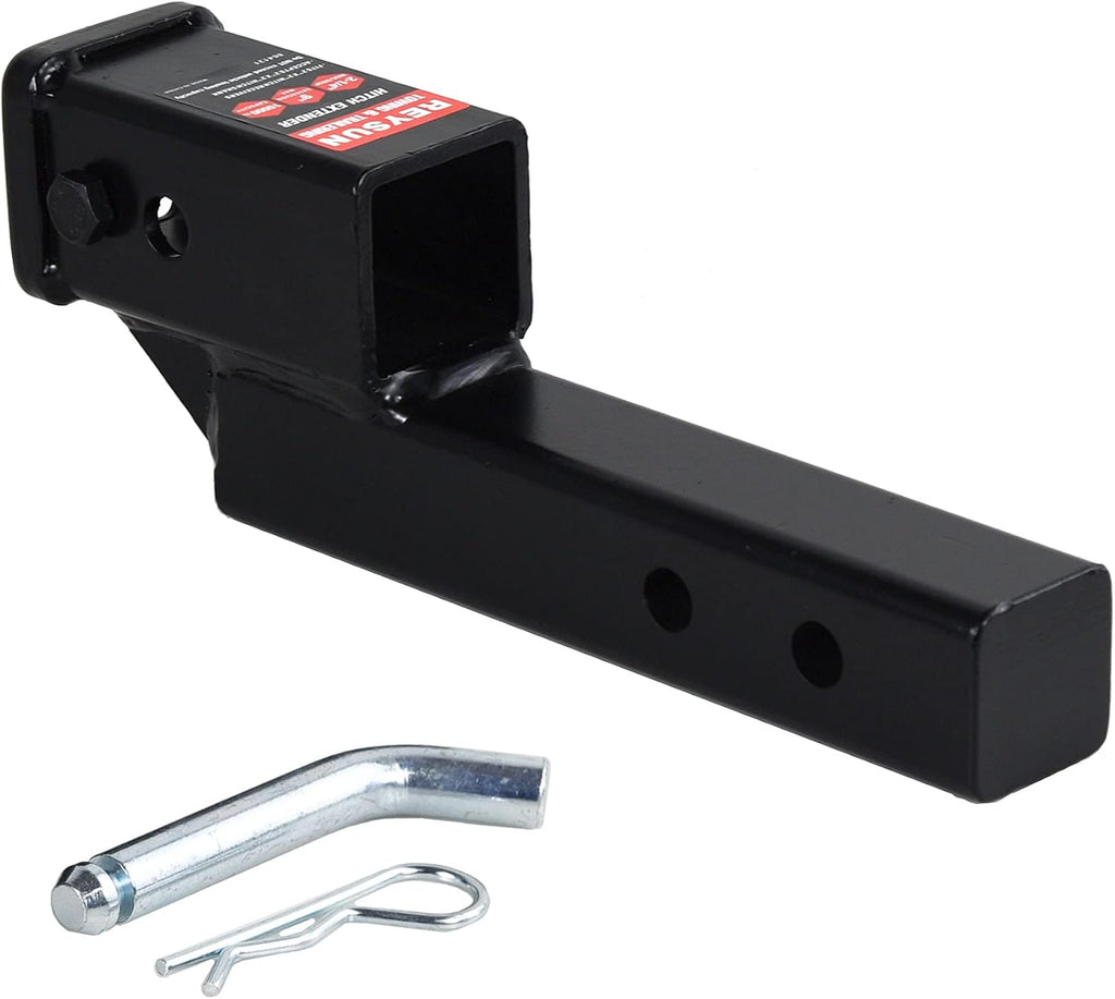 864121 Trailer Hitch Riser With 2.25 Inch Rise/Drop for 2 Inch Receiver Extension, Solid Shank, Pin Kit Included