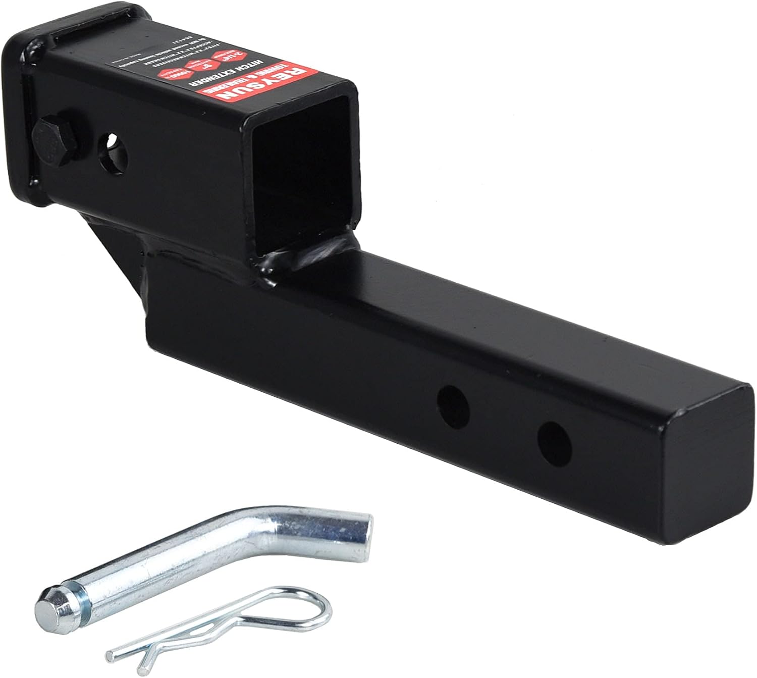 864121 Trailer Hitch Riser With 2.25 Inch Rise/Drop for 2 Inch Receiver Extension, Solid Shank, Pin Kit Included