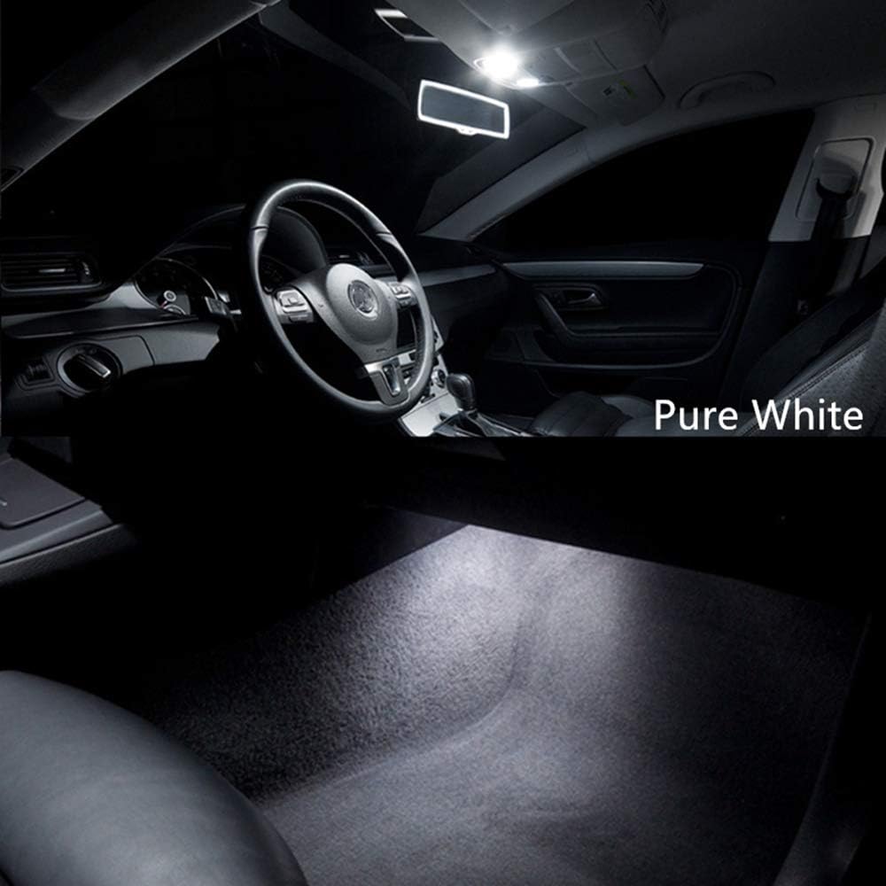 WLJH 15pieces 6000k Pure White Super Bright Canbus Error Free 2835 Chip Car LED Lighting Kit for Volkswagen Passat B7 (2012+) Premium LED Interior Package