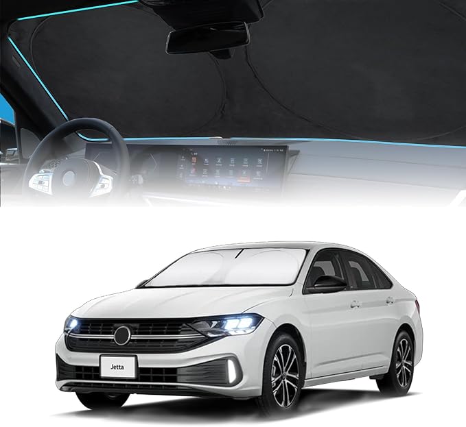 INSAUTO for VW Jetta 2020 Windshield Sun Shade Sunshade 2 Layers Front Window by INSAUTO