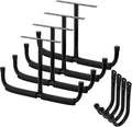 overhead garage storage rack with 4 j hooks, main product view