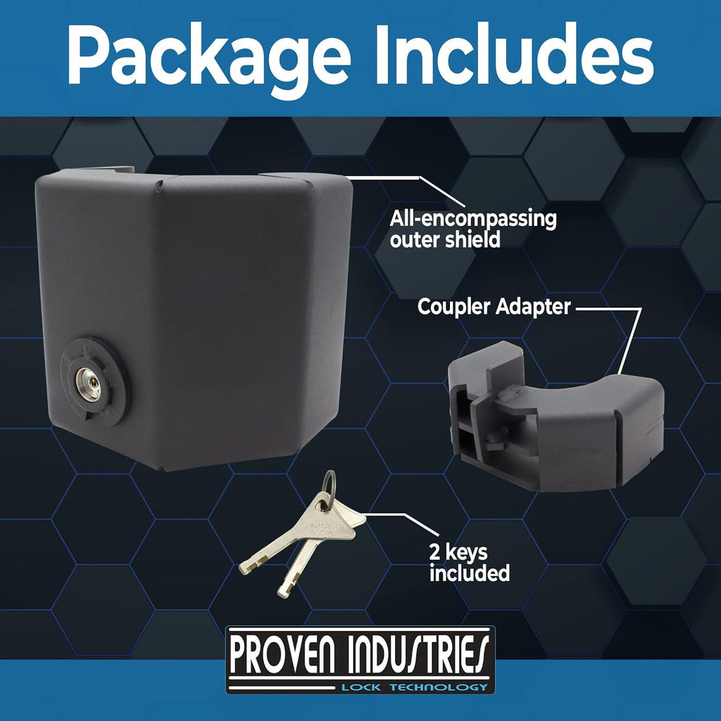 Proven Industries Model 2516-GP Trailer Lock, Fits Select 2 5/16-Inch Trailer Couplers, Made in the USA