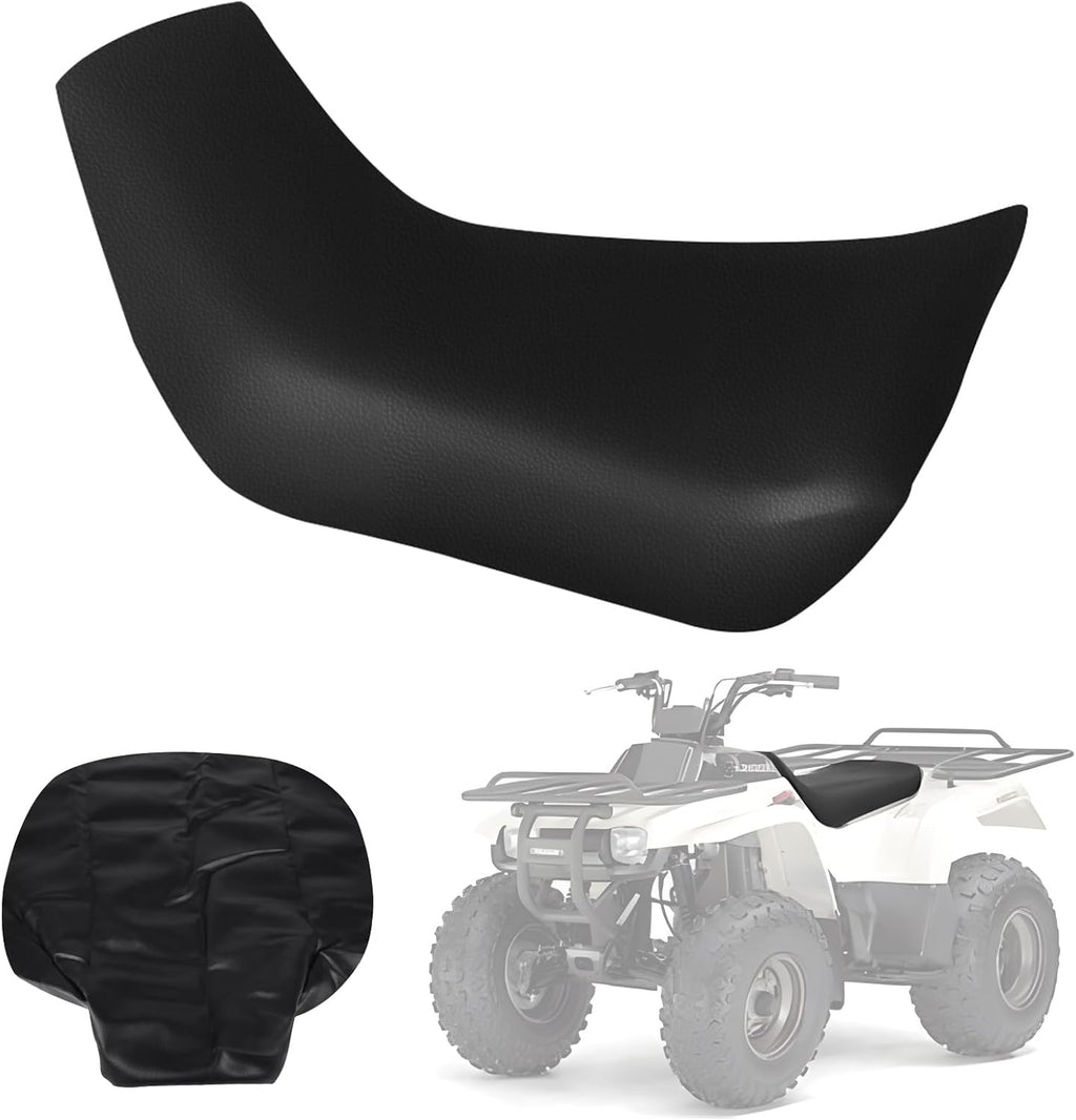 Seat Cover Replacement for 1988-2011 Kawasaki Bayou 220 250, Heavy Duty Leather ATV Seat Cover Replacement, Black