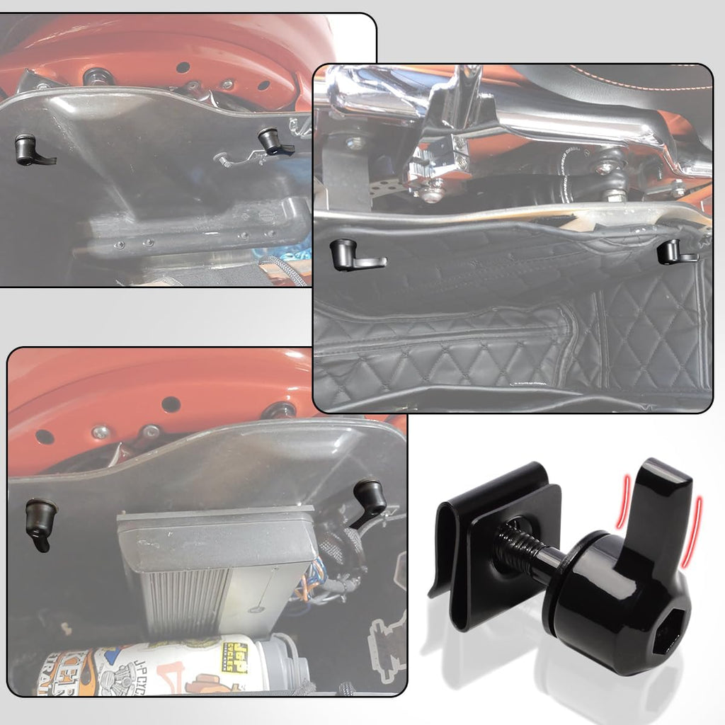 Saddlebag Mount Kit, Set of Hard saddlebag Lever Lock mounting for Harley 1993-later All Touring Models FLT FLHT FLHTCU FLHRC Road King Street Glide Electra Glide,Black