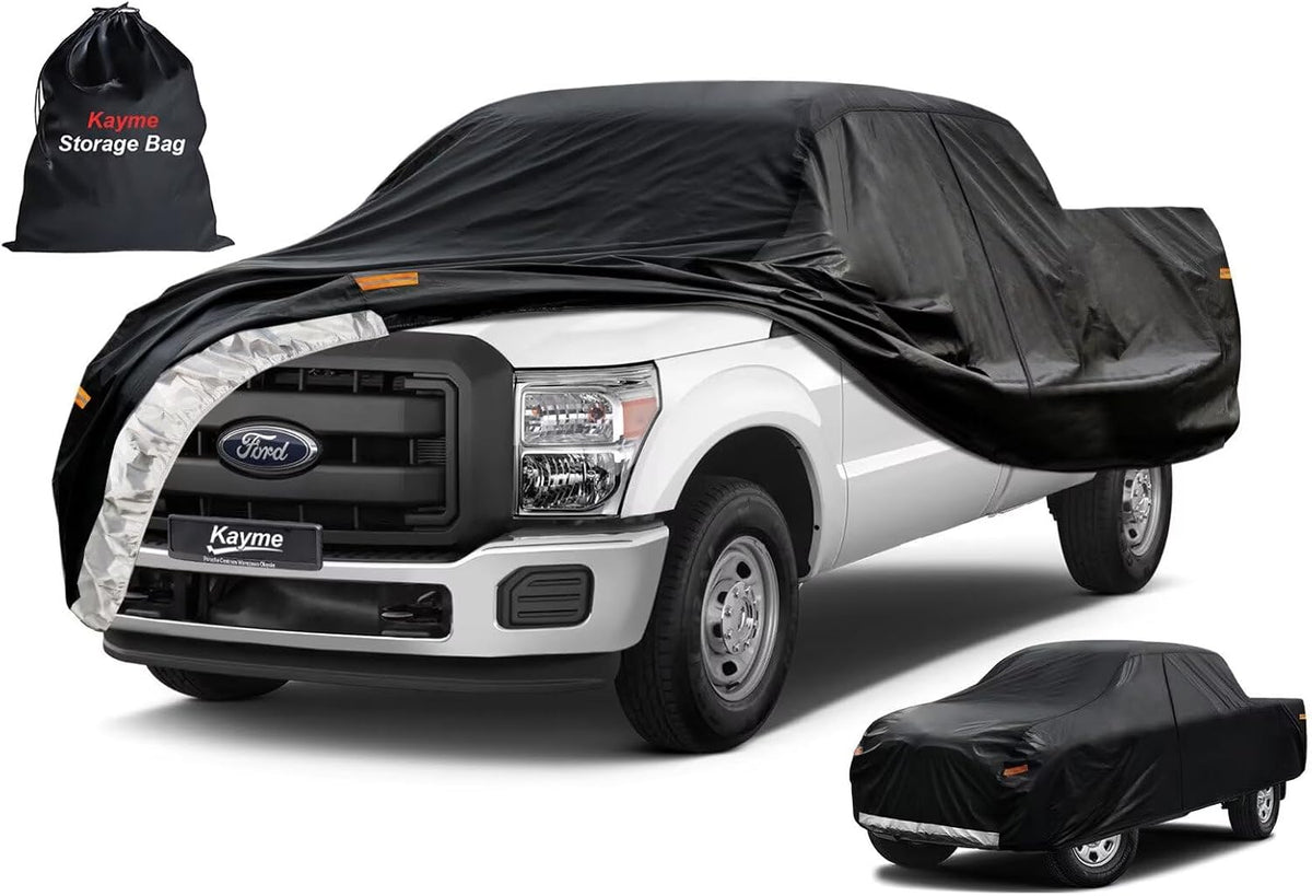 Kayme Truck Cover Custom Fit Ford F-250 Crew Cab Short Bed. Full Exterior Heavy