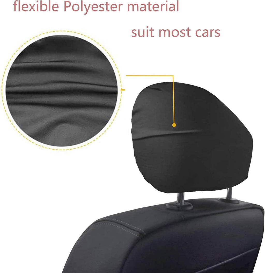 KEEPTOP Car Vehicle Seat Headrest Cover Seat Protector Cover Universal Fit Flexible Polyester Material 2pcs lot