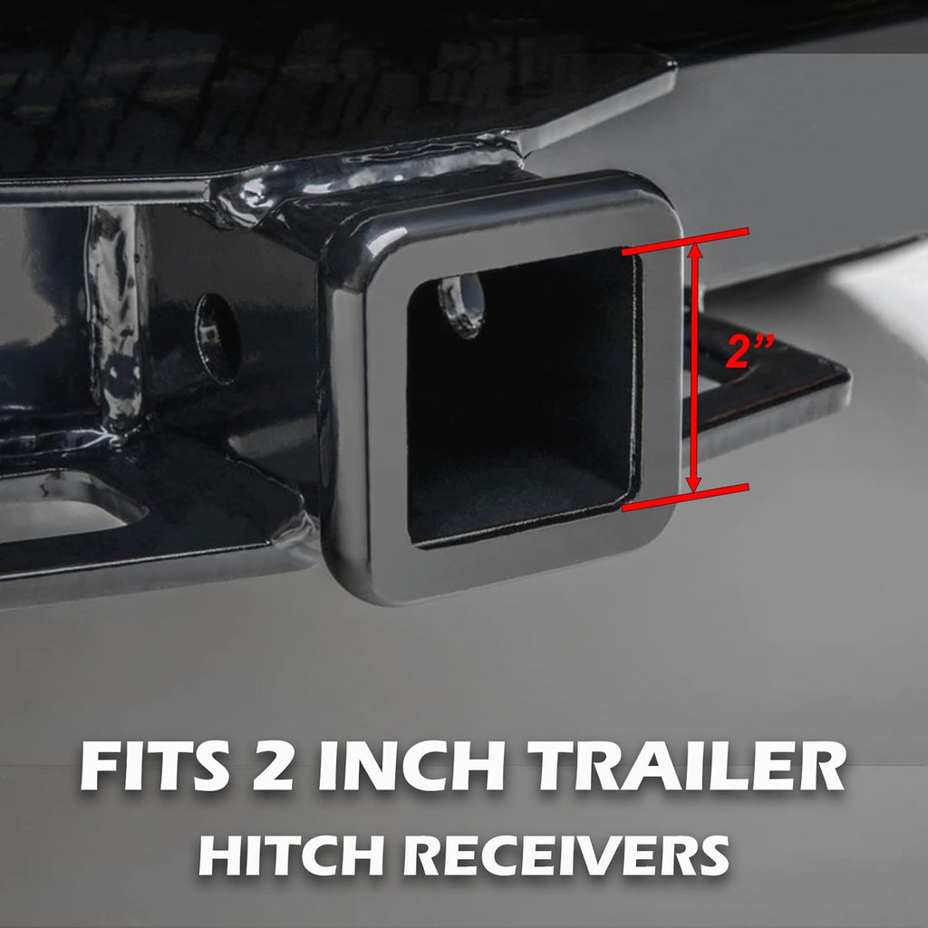 Trailer Hitch Cover for 2 Inch Receivers, Heavy Metal American Flag Hitch Cover for Trucks Accessories (Black)