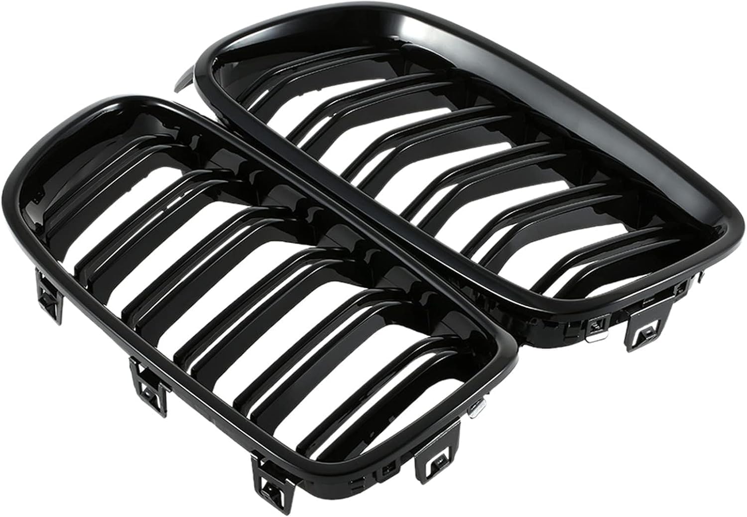 F30 Grill - Front Kidney Grille Black Grill for 2012-2018 BMW 3 Series F30 F31 320i 328i 328d 330e 330i 335i 340i 328i (Gloss Black-Double Slats)