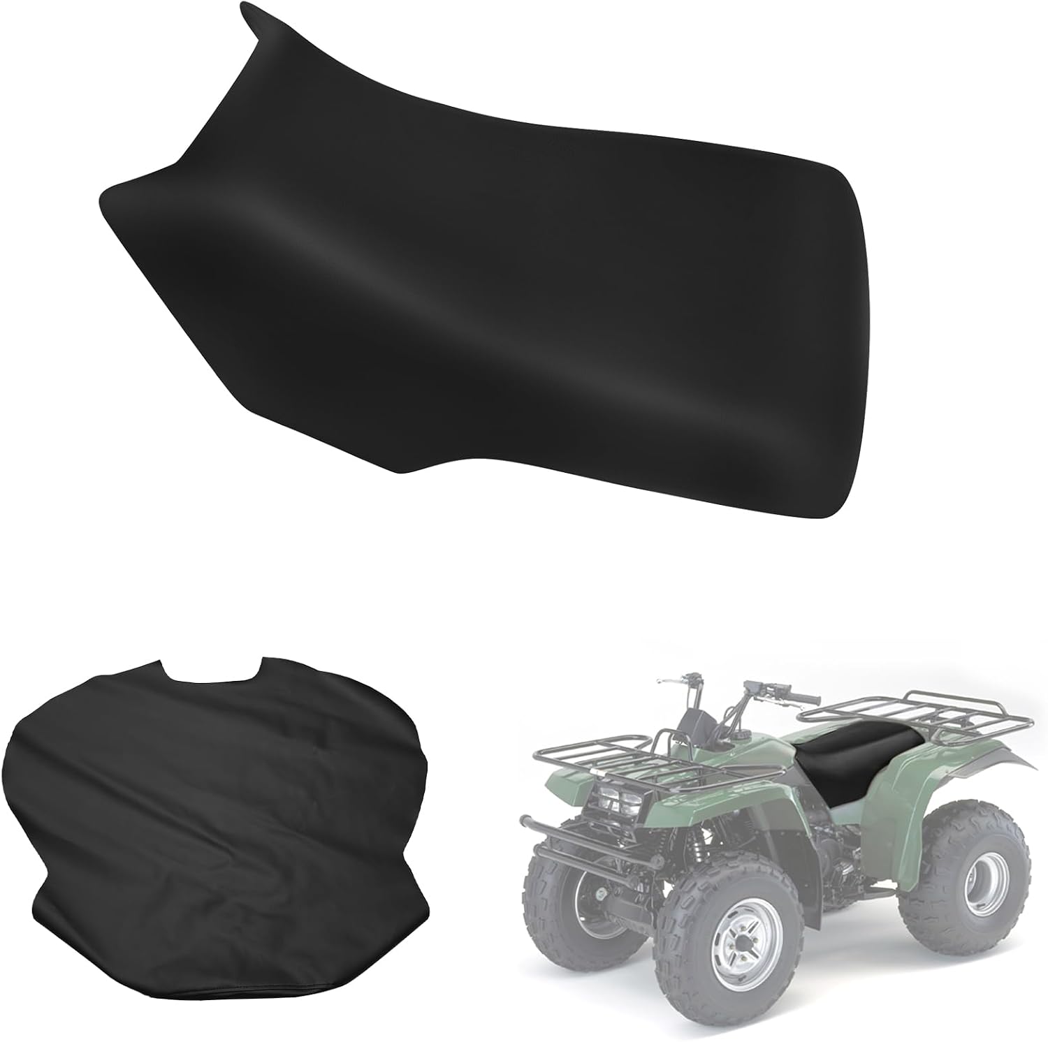 ATV Seat Cover Replacement for 1987-1999 Yamaha Big Bear 350, Black