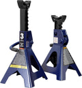 Big RED AT43202UR Torin Steel Heavy Duty Tall High-Lifting Jack Stands for All Automotive: 6,000 lbs (3 Ton) Capacity - 1 Pair, Blue