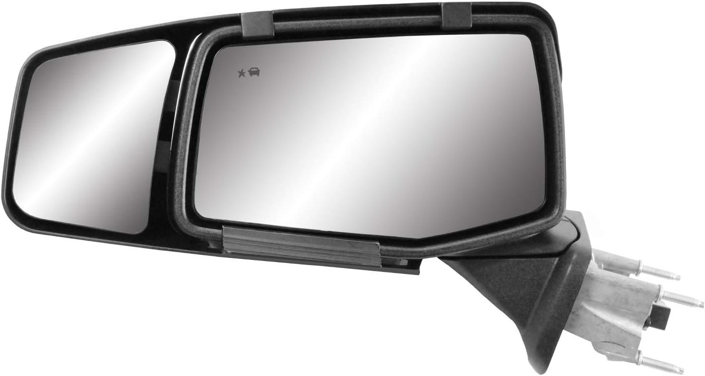 K SOURCE Snap & Zap 80930 Custom Fit Towing Mirror for 2019-2024 Silverado 1500, Sierra 1500, Patented